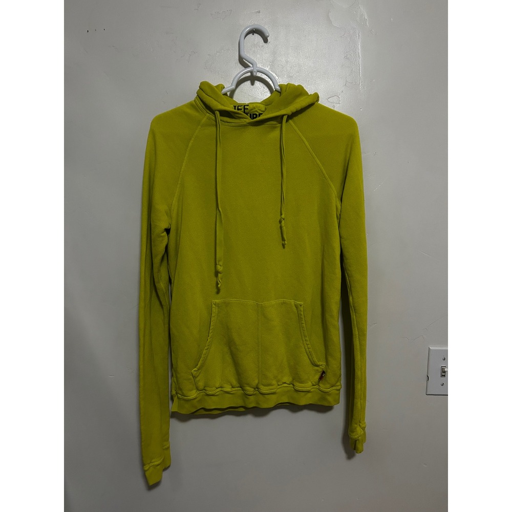 FreeCity Life Nature Love Lime Green Bird Graphic Hoodie Sweatshirt Size 2